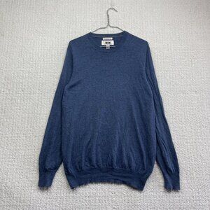 Joseph Abboud Long sleeve Sweater Fine Merino Wool Light Blue Preppy Mens Sz M